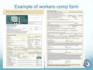 Example of workers comp form
 