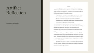 Artifact
Reflection
National University
 