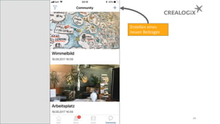 User Generated Learning Content
eLearning Summit Thementag bei Zühlke | 25.10.17 | © CREALOGIX 24
Erstellen eines
neuen Beitrages
 
