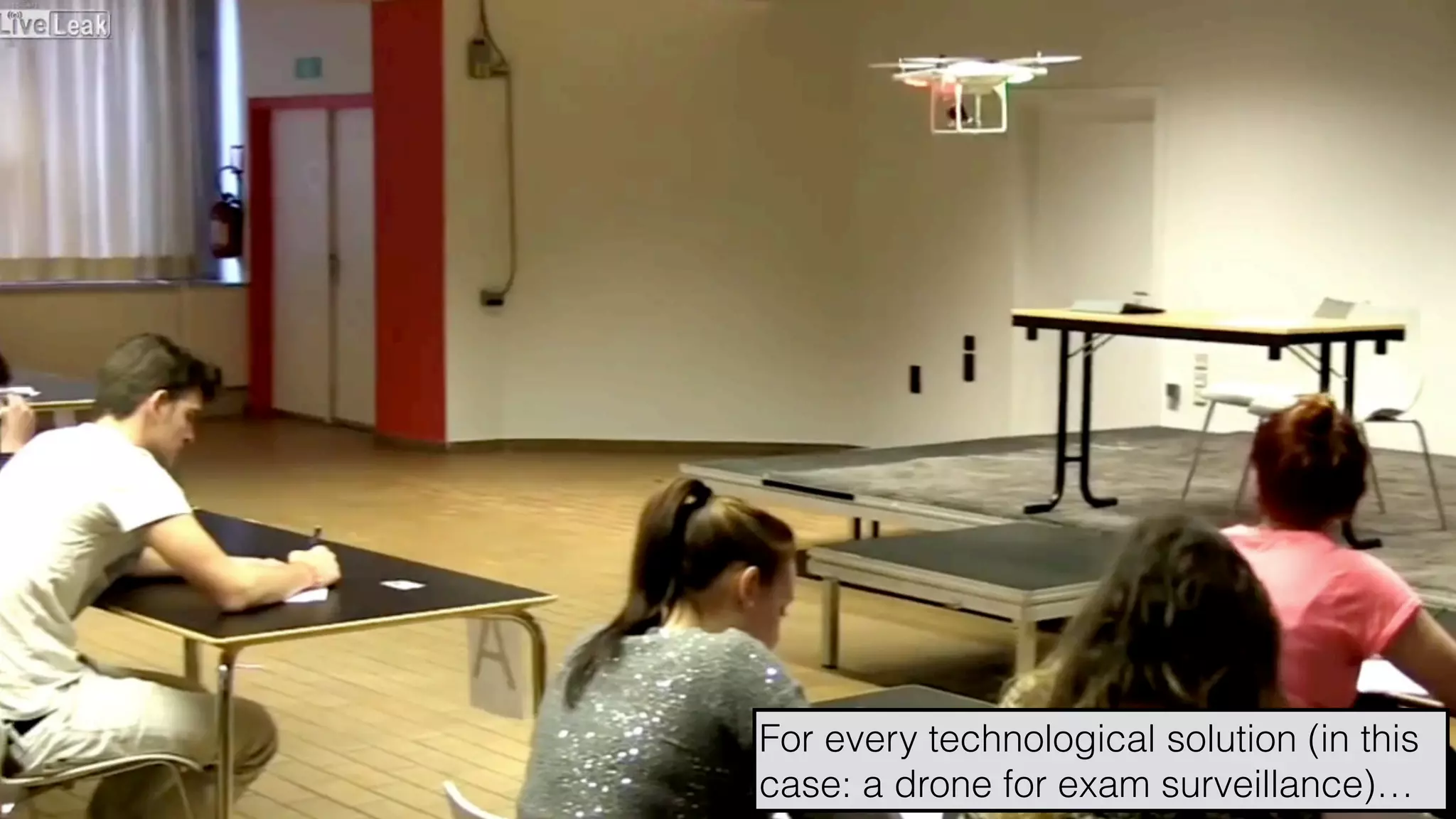 hello@laurenthaug.com © 2017
For every technological solution (in this
case: a drone for exam surveillance)…
 