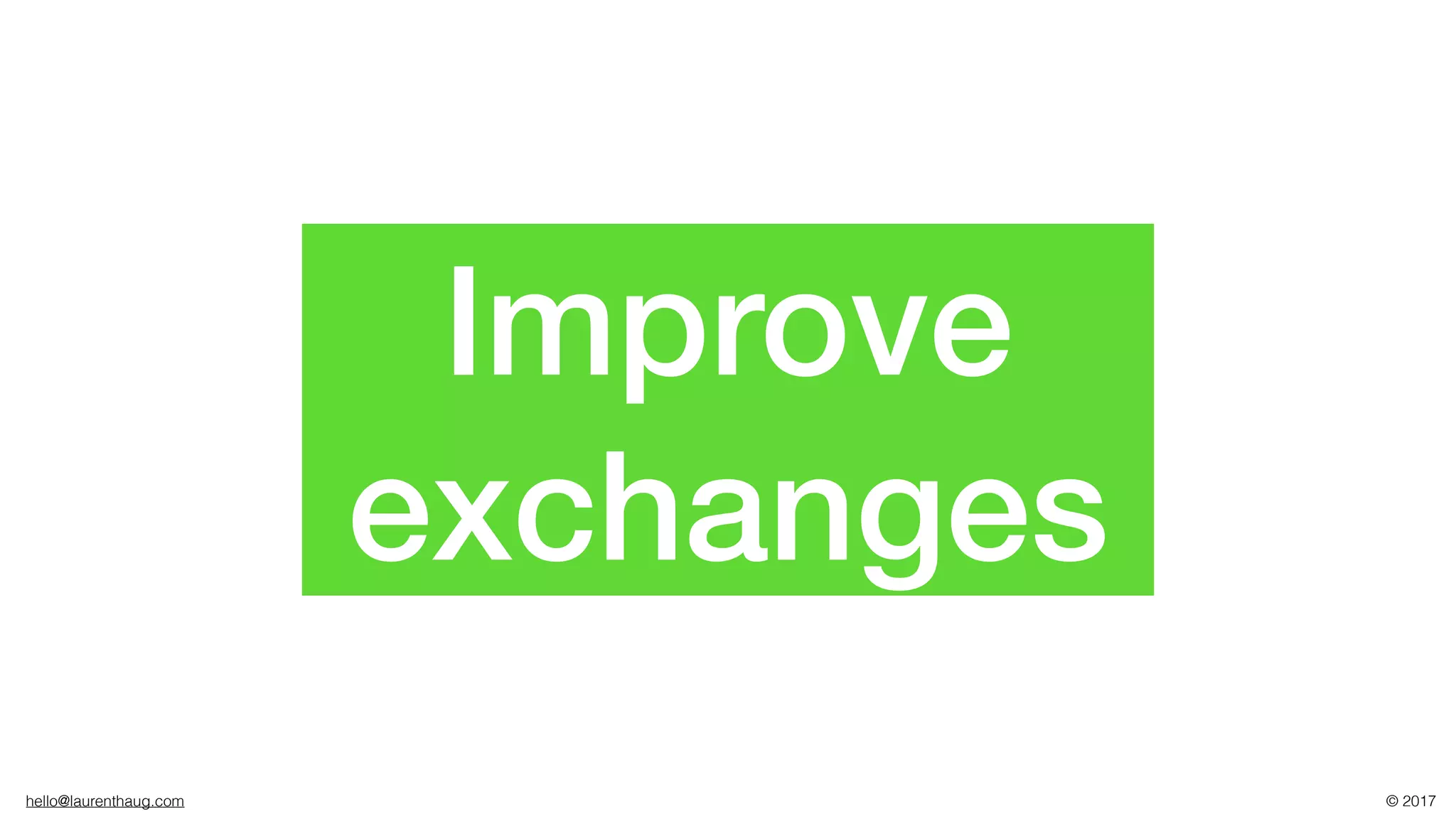 hello@laurenthaug.com © 2017
Improve
exchanges
 