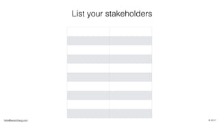hello@laurenthaug.com © 2017
List your stakeholders
 