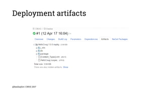 Deployment artifacts
@bmihaylov | CNUG 2017
 