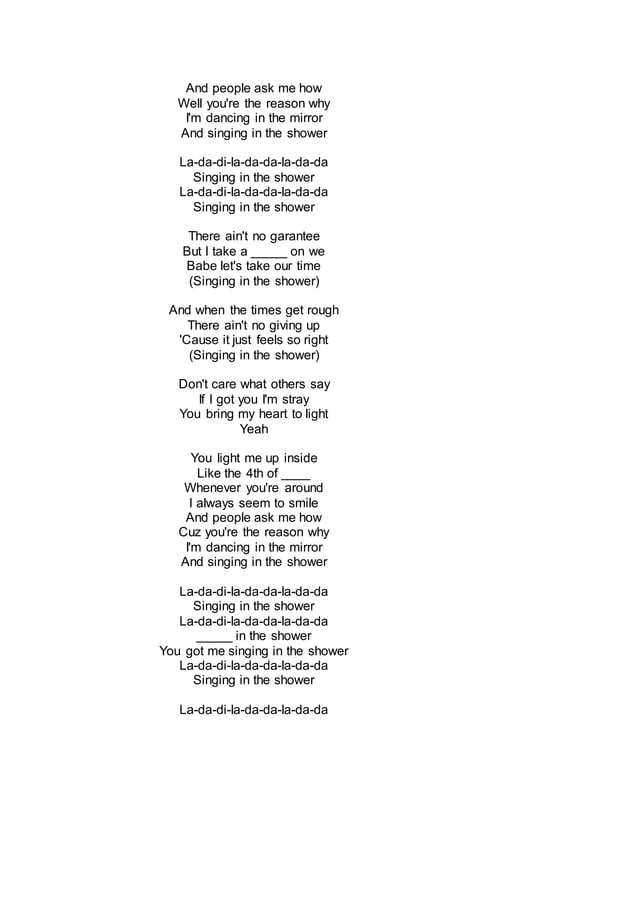 Shower de Becky G DOCX