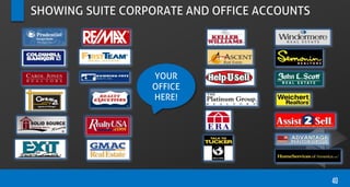 SHOWING SUITE CORPORATE AND OFFICE ACCOUNTS
40
YOUR
OFFICE
HERE!
 