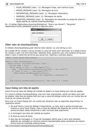 Showinputdialog | PDF