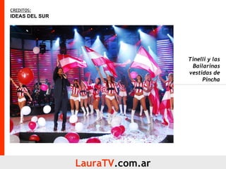 LauraTV .com.ar CREDITOS: IDEAS DEL SUR Tinelli y las Bailarinas vestidas de Pincha 