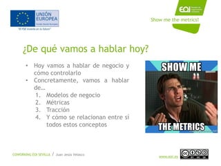 NOMBRE PROGRAMA / Nombre profesor
www.eoi.es
• Hoy vamos a hablar de negocio y
cómo controlarlo
• Concretamente, vamos a h...