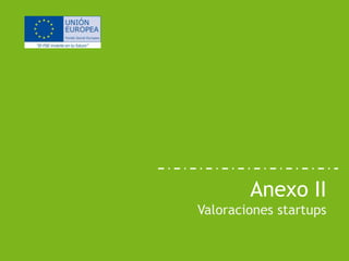 NOMBRE PROGRAMA / Nombre profesor
www.eoi.es
Anexo II
Valoraciones startups
 