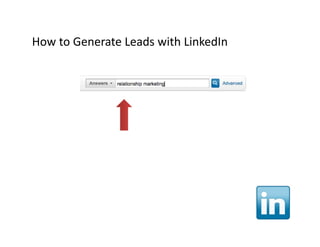 How to Generate Leads with LinkedIn
How to Generate Leads with LinkedIn
 