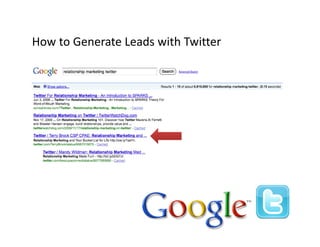 How to Generate Leads with Twitter
How to Generate Leads with Twitter
 