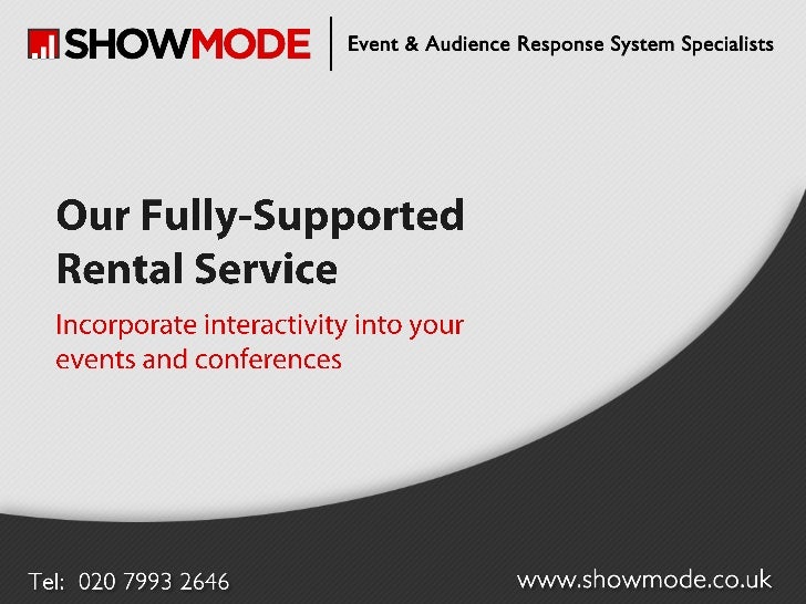 ShowMode Ltd Our fully supported audience response