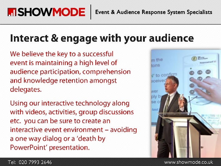 ShowMode Ltd Our fully supported audience response