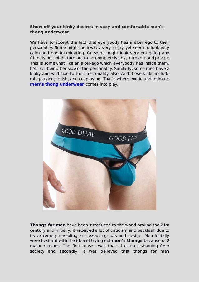 Show Off Your Kinky Desires In Sexy And Comfortable Men S Thong Under