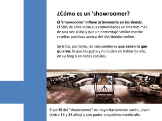 ¿Cómo es un 'showroomer?
El 'showroomer' influye activamente en los demás.
El 58% de ellos visita sus comunidades en Inter...