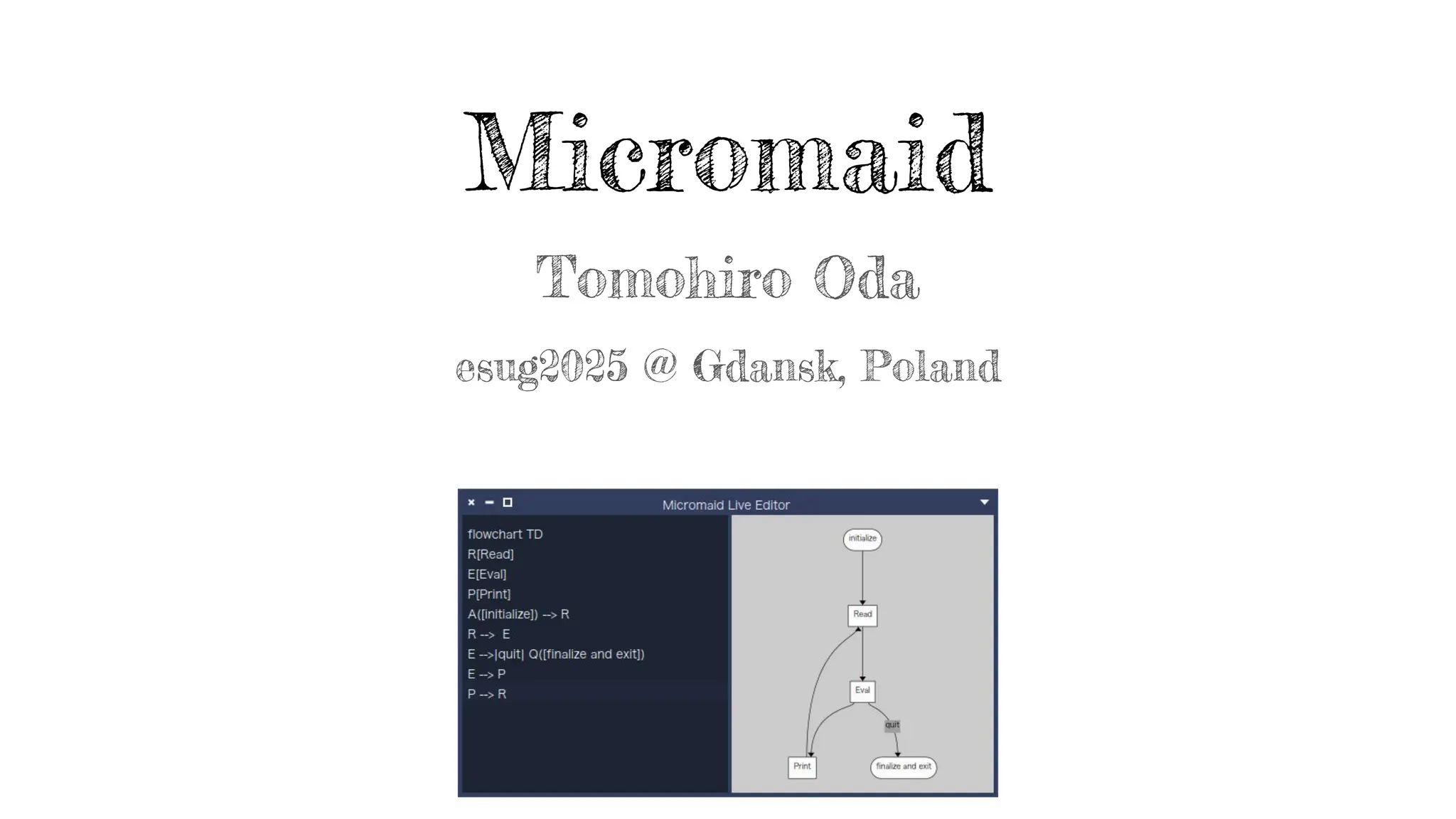 Micromaid
Tomohiro Oda
esug2025 @ Gdansk, Poland
 