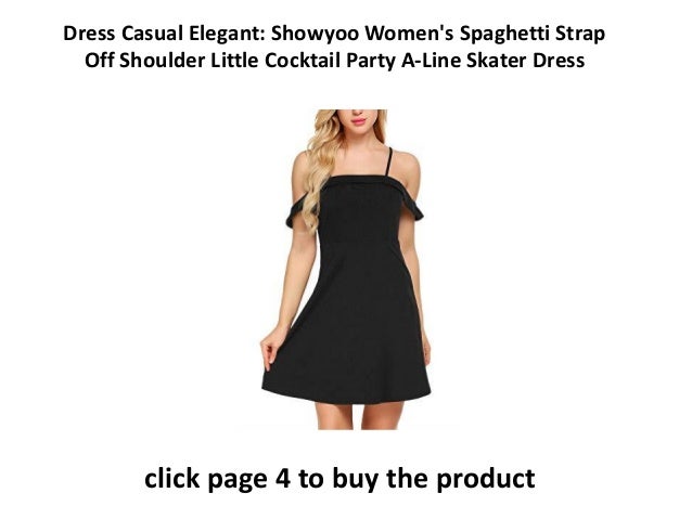 Best elegant casual dress code Showyoo Women's Spaghetti Strap Off ...
