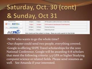 In order to be eligible to go, you must be registered on one-shpe and have your resume uploaded