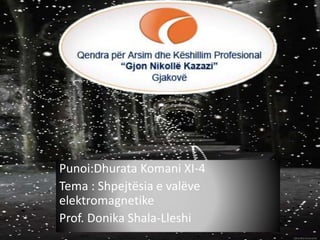 Punoi:Dhurata Komani XI-4
Tema : Shpejtësia e valëve
elektromagnetike
Prof. Donika Shala-Lleshi
 