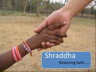 Restoring faith……
 