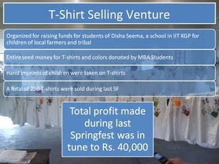 T-Shirt Selling Venture
 