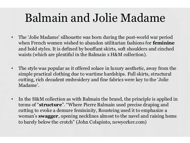 jolie madame balmain style