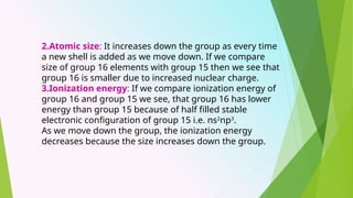 Inorganic chemistry presentation of elements of group 16 | PPTX