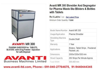 Shredding Machine Manufacturers Avanti Ltd in India.pptx