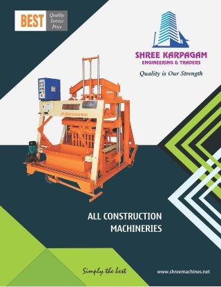 Block and Brick Making Machines By Shree Karpagam Engineering & Traders