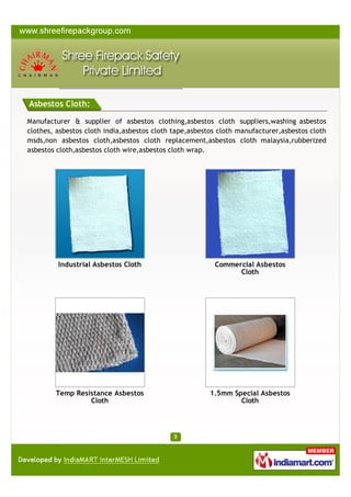 Manufacturer

&

supplier

of

asbestos

clothing,asbestos

cloth

suppliers,washing asbestos clothes, asbestos cloth india,asbestos cloth
tape,asbestos cloth manufacturer,asbestos cloth msds,non asbestos
cloth,asbestos cloth replacement,asbestos cloth malaysia,rubberized
asbestos cloth,asbestos cloth wire,asbestos cloth wrap.

Industrial Asbestos Cloth

Commercial Asbestos
Cloth

Temp Resistance Asbestos
Cloth

1.5mm Special Asbestos
Cloth

A Member of

Products

ASBESTOS CLOTH

 