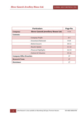 Shree ganesh jewellery house ltd sale
