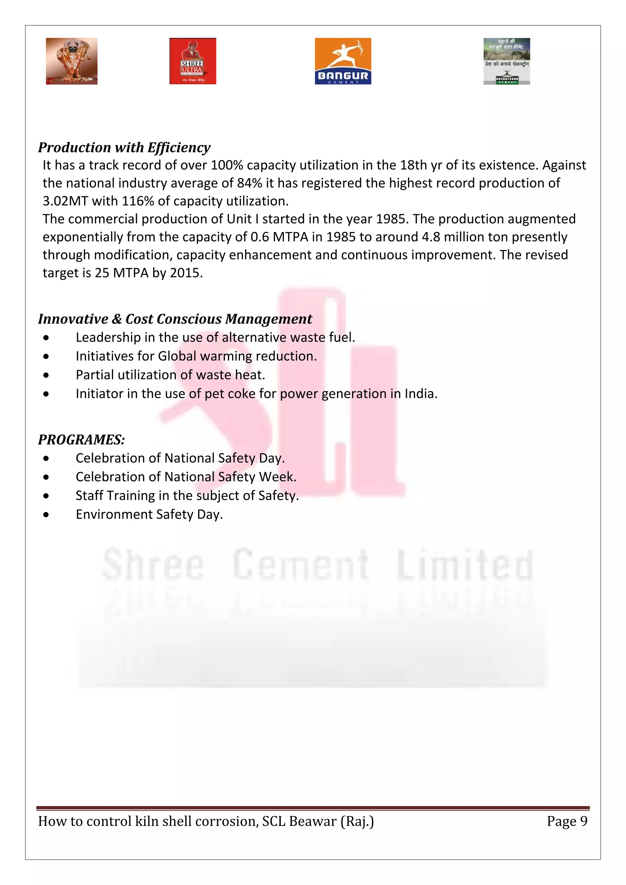 How to Control Kiln Shell Corrosion Report | PDF