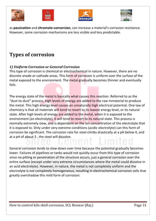 How to Control Kiln Shell Corrosion Report | PDF