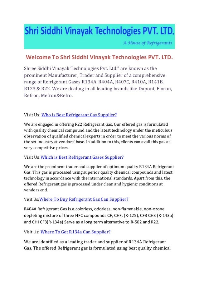 A Leading Refrigerant Gases Manufacturer and Supplier in Delhi India