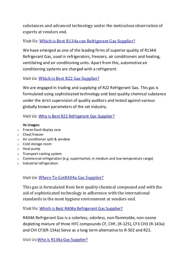 A Leading Refrigerant Gases Manufacturer and Supplier in Delhi India