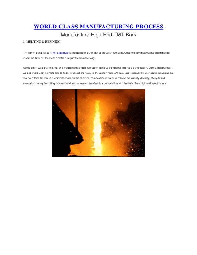 Shree tmt bars manufacturing process