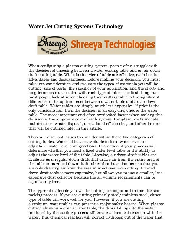 research paper on water jet machining pdf