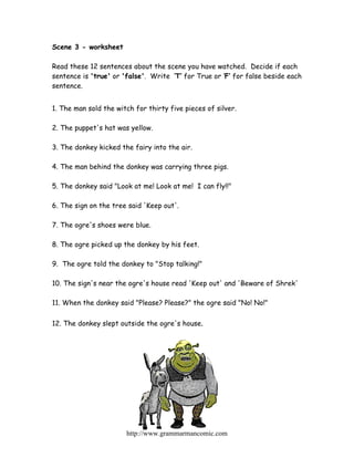 Shrek Worksheets.pdf Shrek | PDF