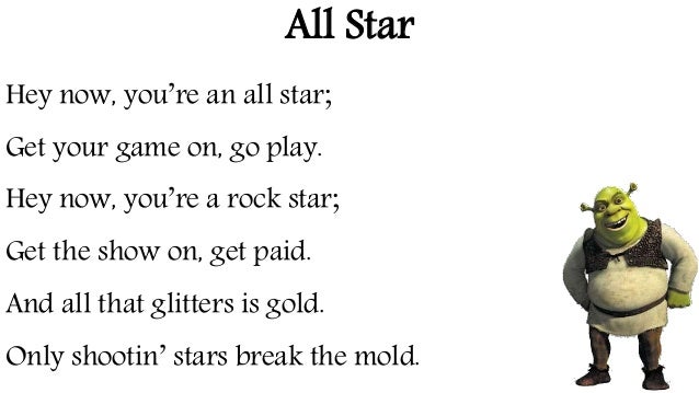 Shrek Song Words3 shrek song words3