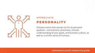 Choose a team that stands out for its personal
qualities - commitment, directness, smooth
understanding of your goals, and...