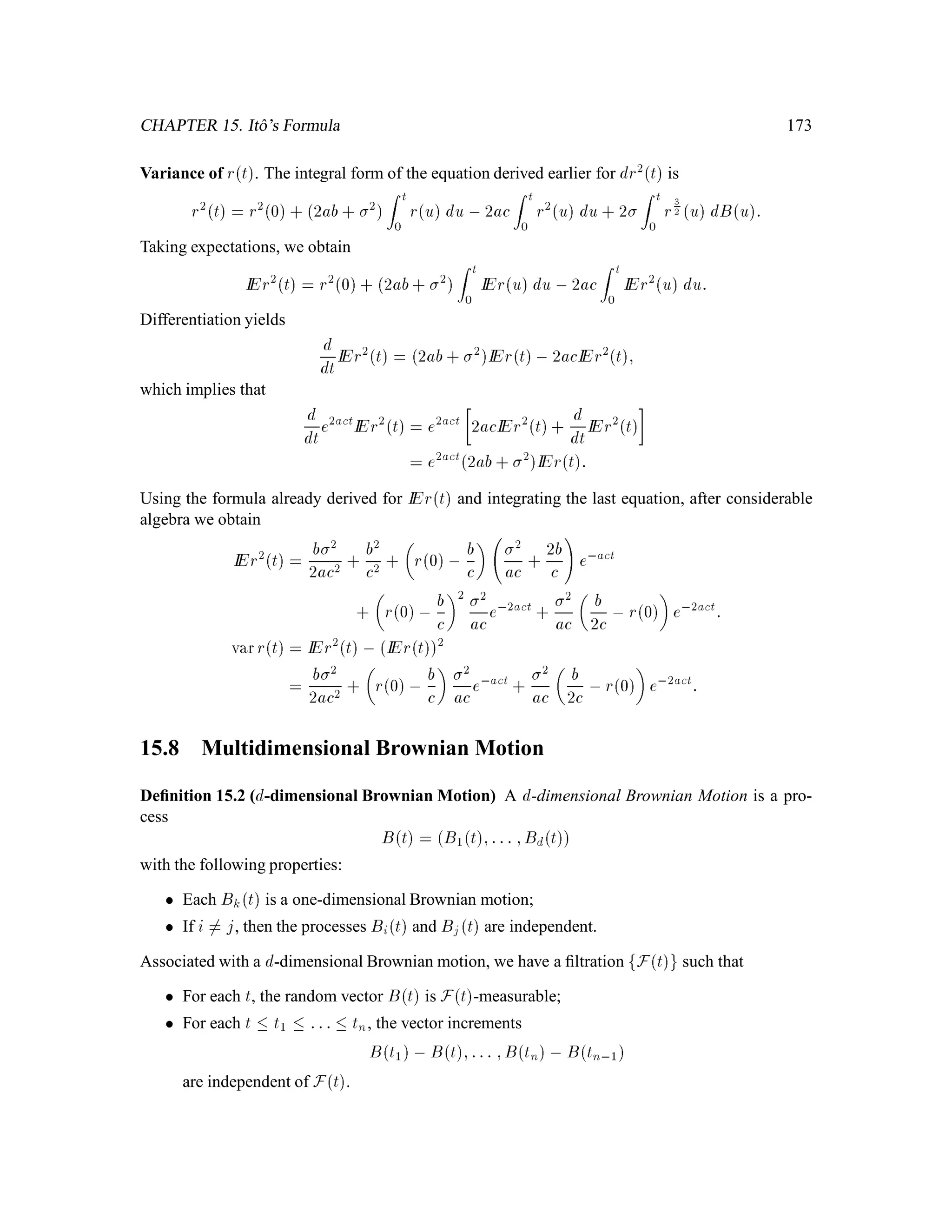 CHAPTER 8. Random Walks 99
and
0  e 