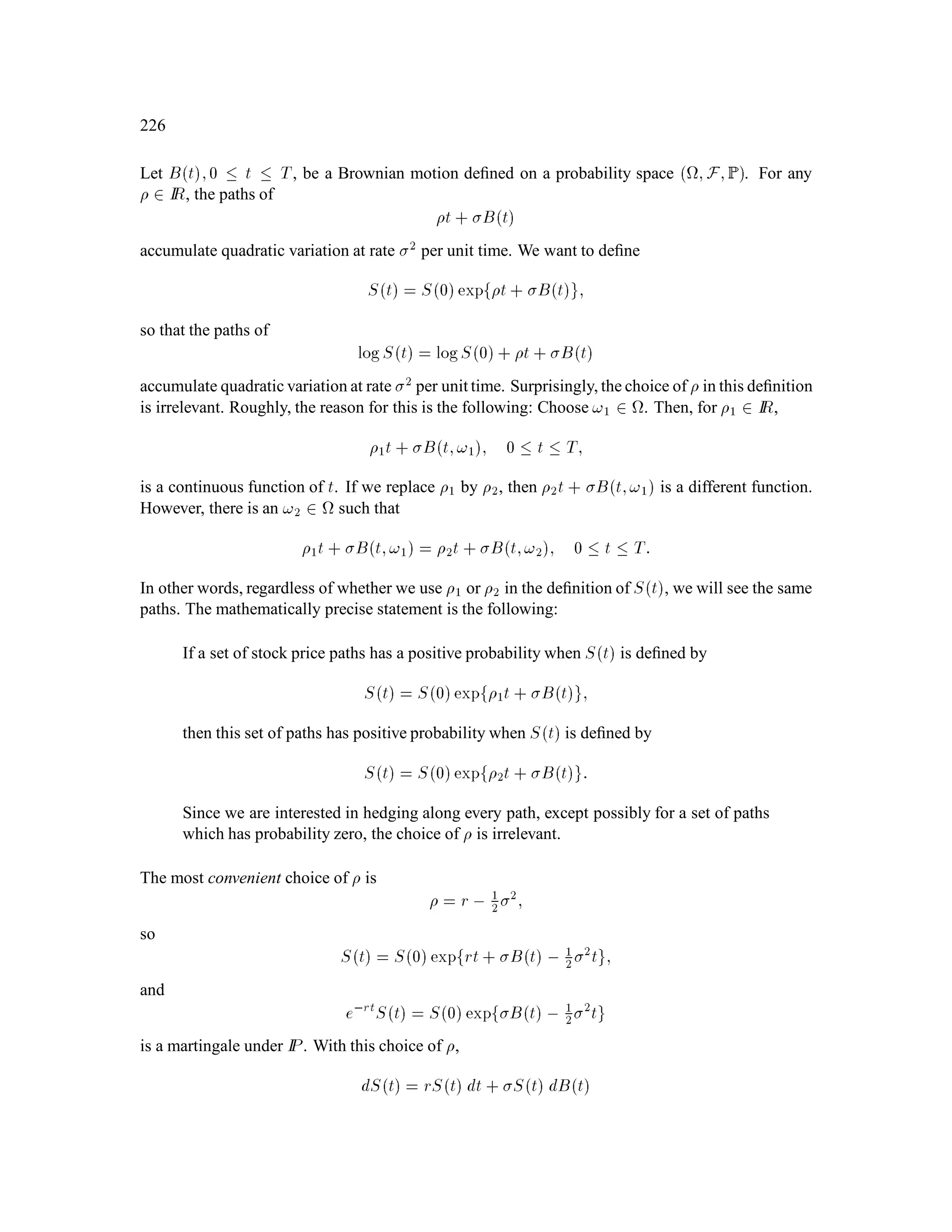 ;
this becomes
IE = 1,
p
1 , 2
; 0 1: (3.1)
We have computed the moment generating function for the ﬁrst passage time to 1.
8.4 Expectation of
Recall that
IE = 1 ,
p
1 , 2
; 0 1;
so
d
d IE = IE ,1
= d
d

1 ,
p
1 , 2
!
= 1 ,
p
1 , 2
2p
1 , 2 :
 