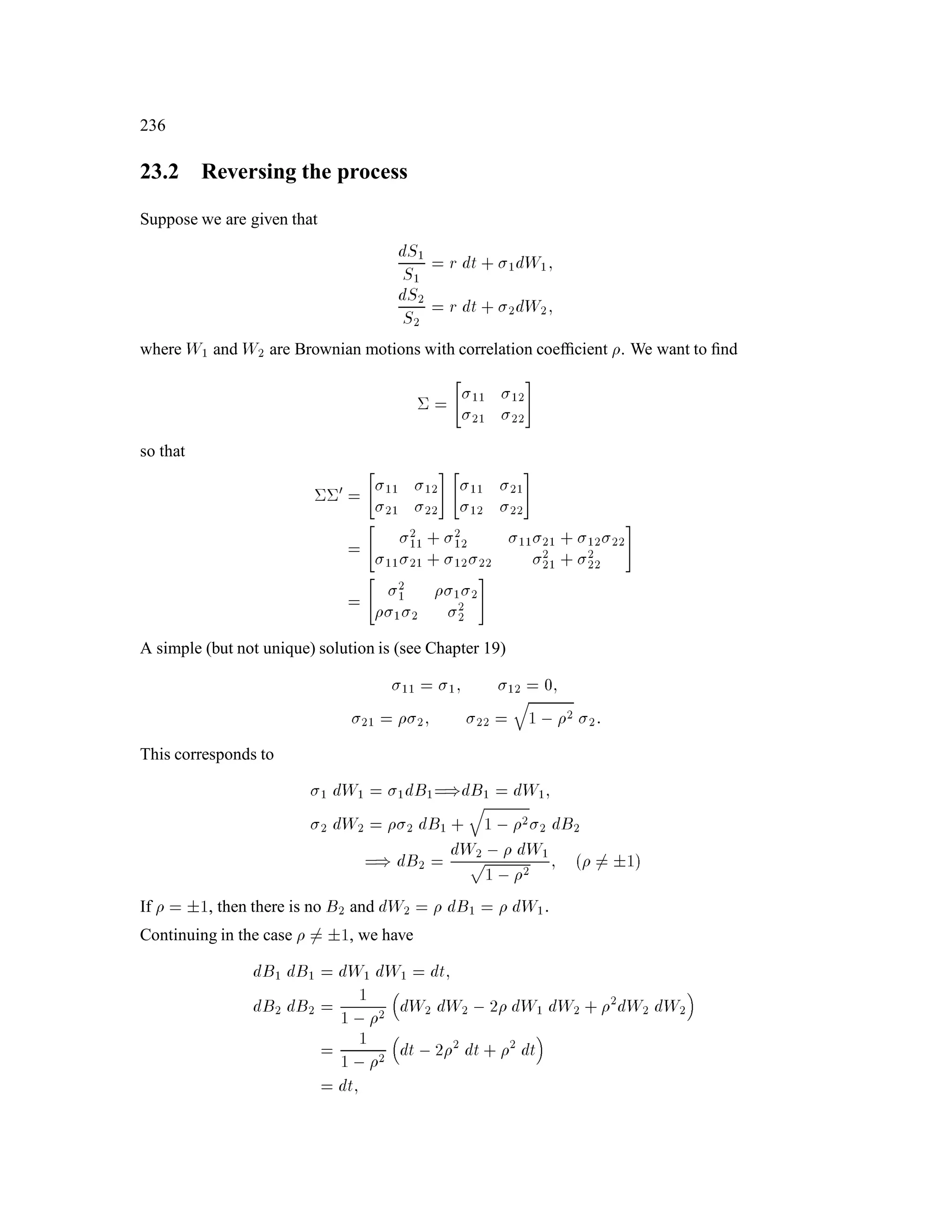 CHAPTER 8. Random Walks 109
Figure 8.5: Reﬂection principle.
Figure 8.6: Example with j = 2.
Therefore,
IPf = 1g = 1
2;
IPf = 2j ,1g =
 