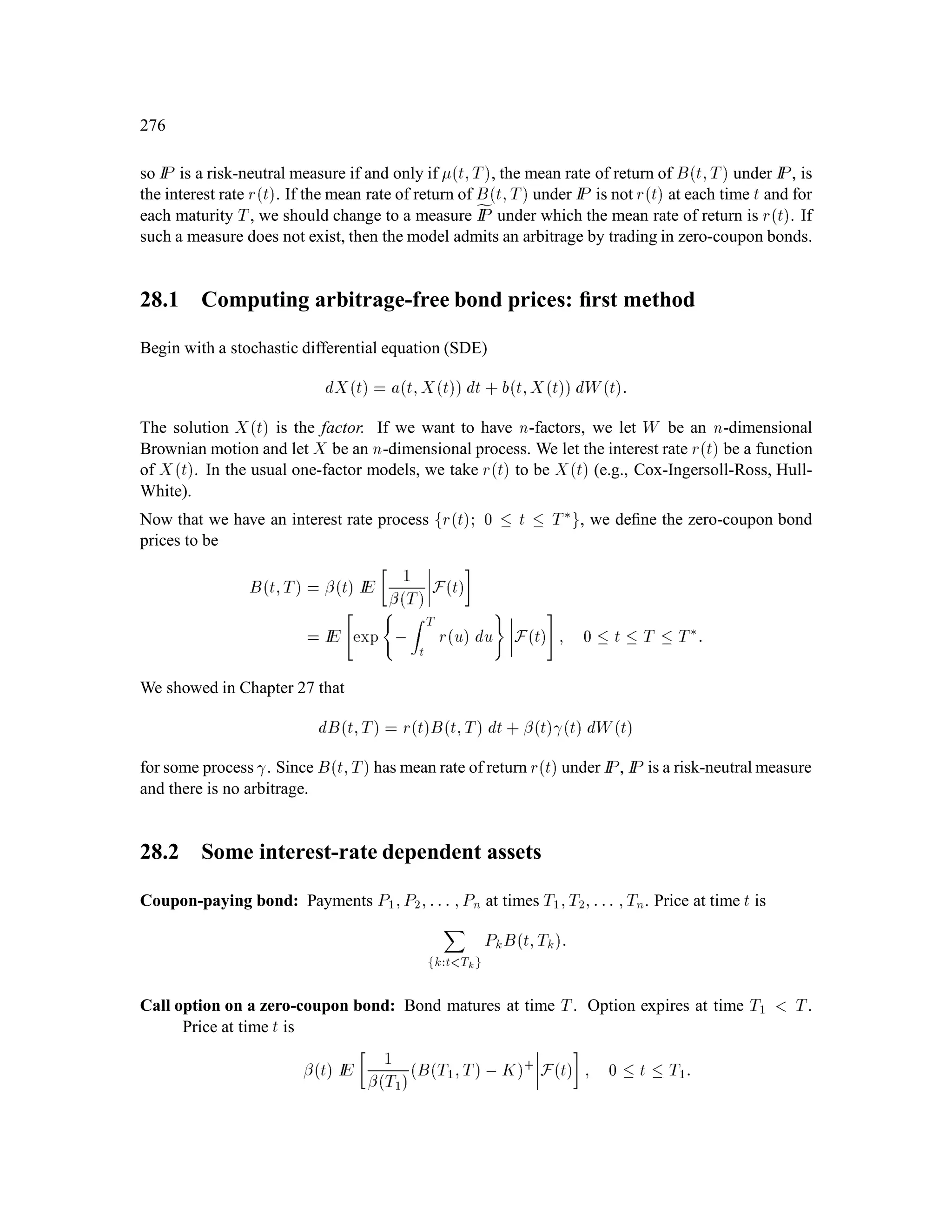 136
Sk+1
Mk+1
= Sk
Mk
:exp
n
Yk+1 + ,r , 1
2
2
o
= Sk
Mk
:exp
n
Yk+1 + ,r , 1
2
2
o
= Sk
Mk
:exp
n ~Yk+1 , 1
2
2
o
;
where
~Yk+1 = Yk+1 + ,r:
The quantity ,r is denoted  