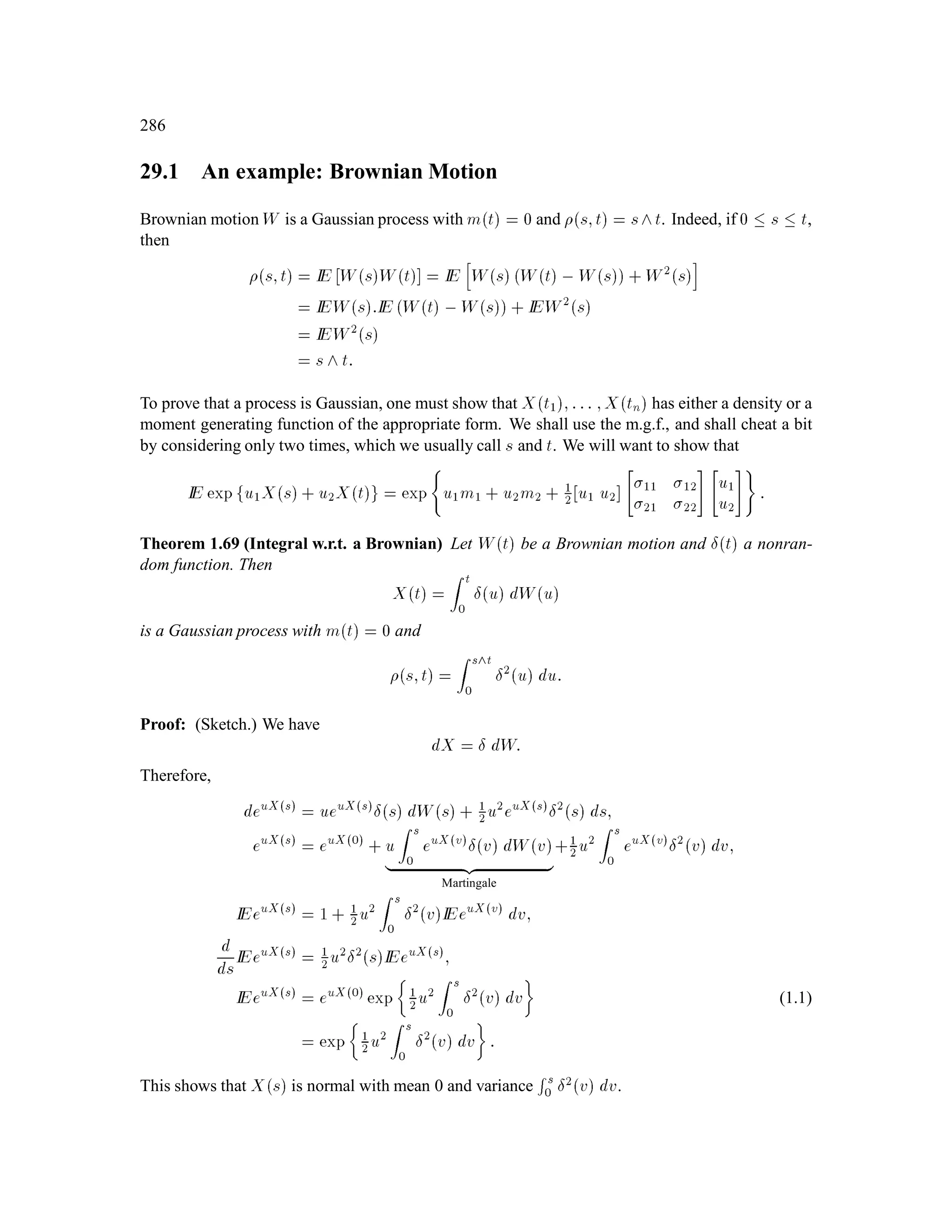 are independent, standard normal under fIP.
Veriﬁcation:
Y1;Y2;::: ;Yn: Independent, standard normal under IP, and
IEexp
2
4
nX
j=1
ujYj
3
5 = exp
2
4
nX
j=1
1
2u2
j
3
5:
~Y = Y1 +  