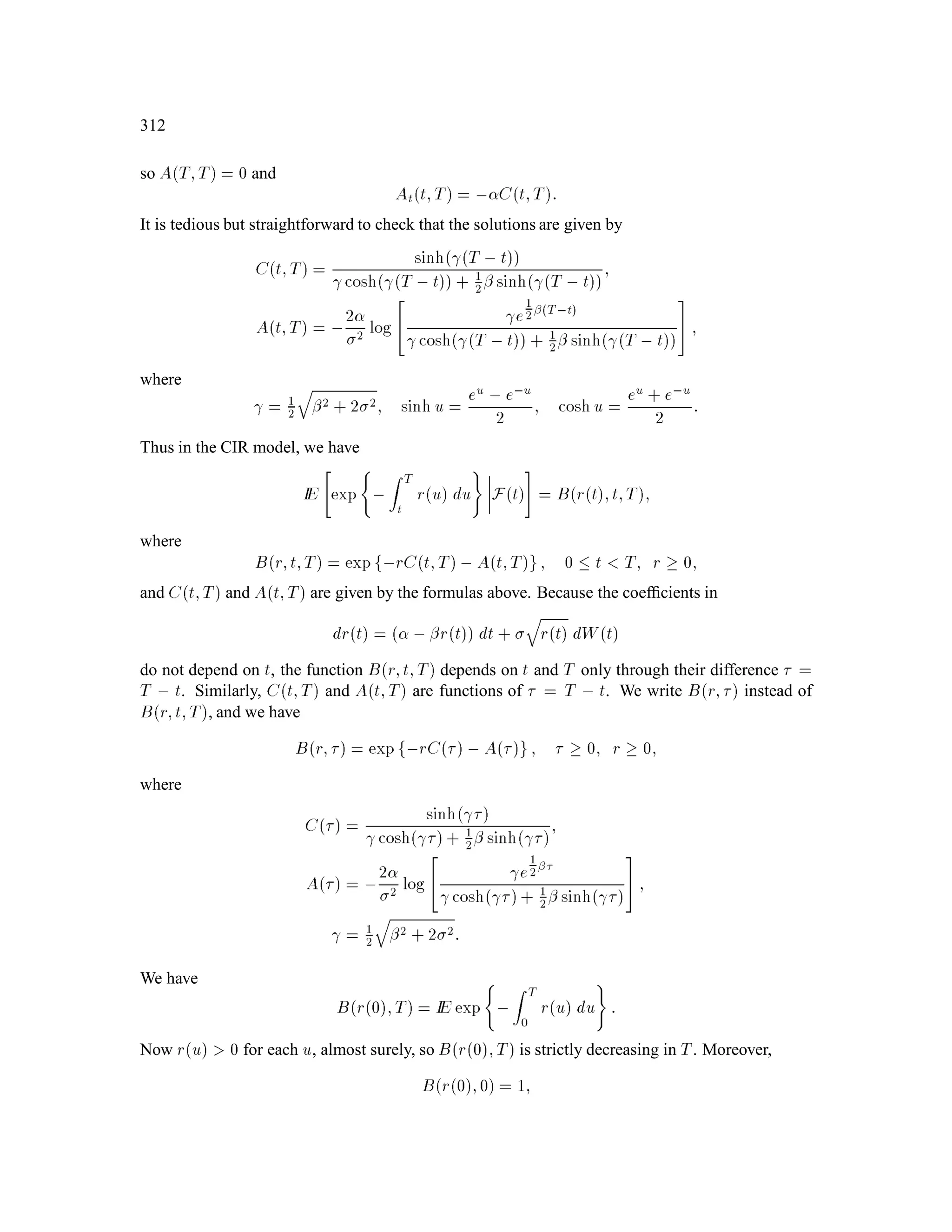 2 IR be given. Then
Zt = exp
n
, 