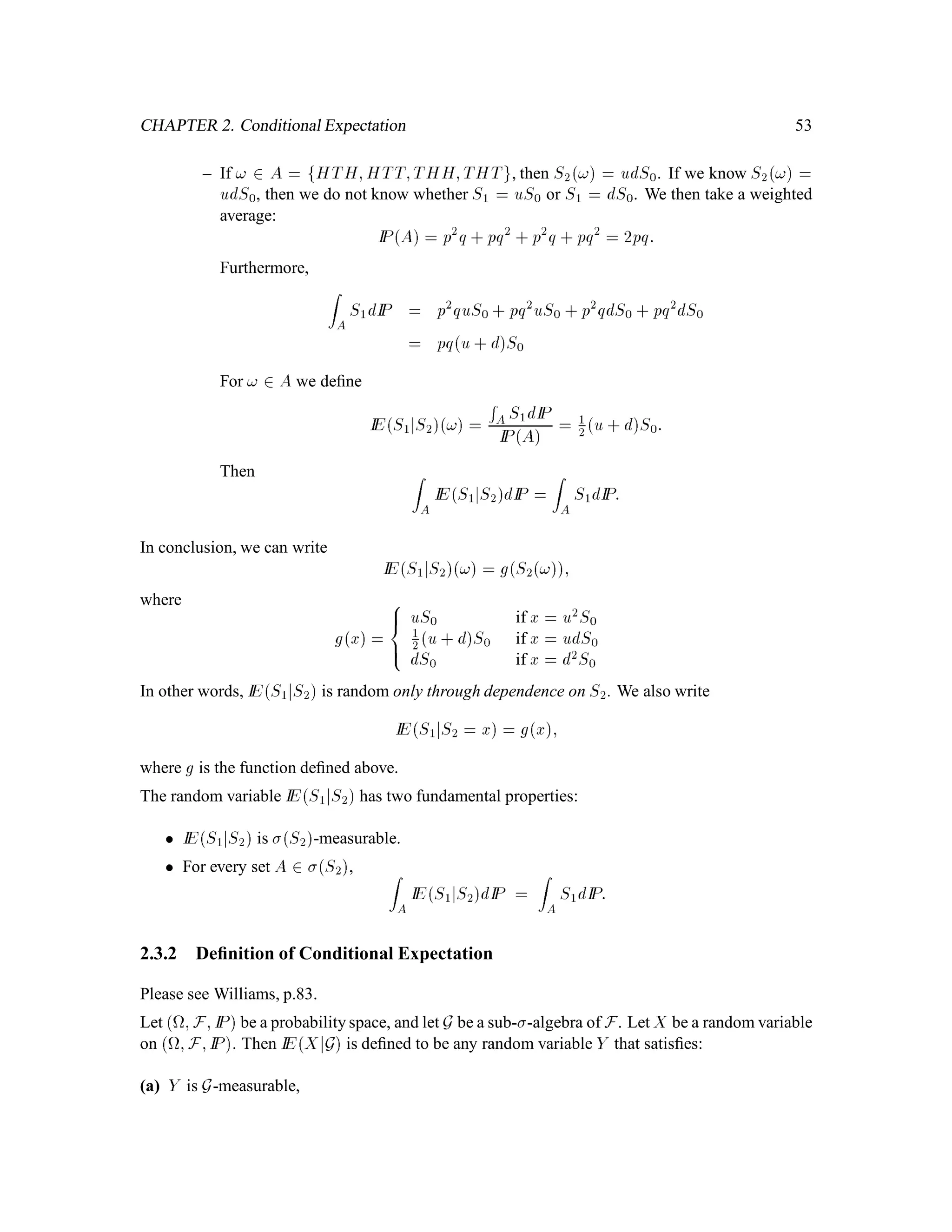 C.
With a bit more work, one can convince onself that in fact C0 = C, i.e., by requiring consecutive
coin tosses to be paired, we are removing exactly those points in 0;1 which were removed in the
Cantor set construction of Example 3.2. 
 