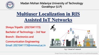 Madan Mohan Malaviya University of Technology
Gorakhpur (U.P)
Shreya Tripathi (2021041173)
Bachelor of Technology – 3rd Year
Branch : Electronics and
Communication Engineering
Email: 2021041173@mmmut.ac.in
Fig.1 Broad IoT network
Image Source: https://w3c.social/@w3cdevs/111528162261542565
 