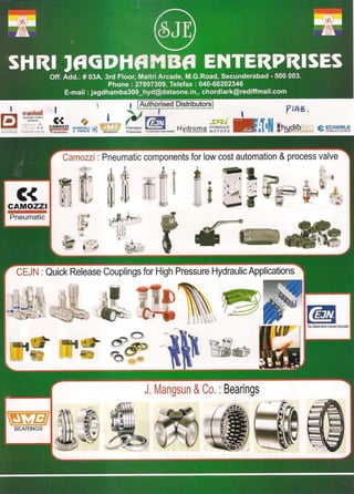A Member of
Shri Jagdhamba
Enterprises
www.indiamart.com/shrijagdhambaenterprises
Our company is the most prominent supplier, trader
and distributor of Road Barriers, Automated Garage
Door & Gate Systems, Automatic Sliding Gate
Systems and many more. We oﬀer these products to
the clients at market leading prices.
 