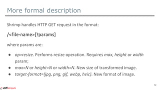 More formal description
/<file-name>[?params]
●
●
●
12
 